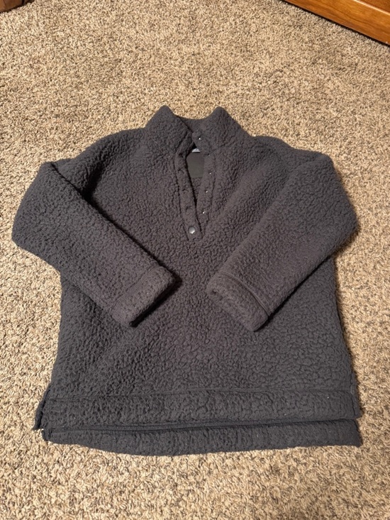 aerie Jackets & Blazers - aerie grey/black Teddy Sherpa Snap-Placket Jacket